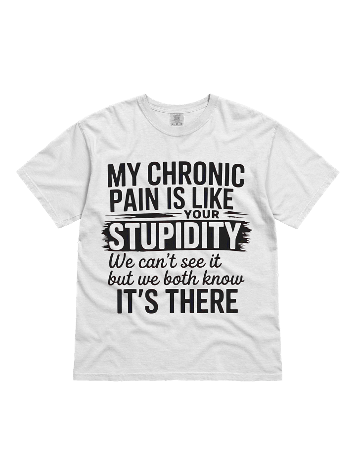 MY CHRONIC PAIN IS LIKE YOUR STUPIDITY We can't see it but we both know IT'S THERE T-shirt product image (1)