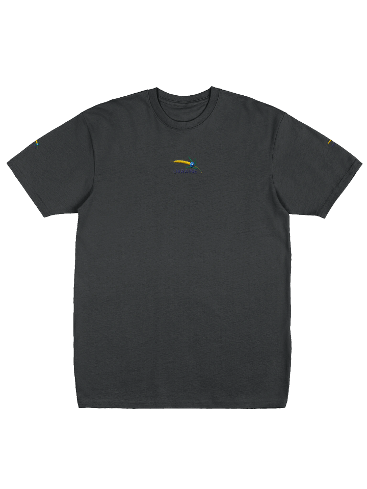 Ukraine Wheat Cornflower Agricultural Heritage Ukrainian Symbol| Cotton Heritage Men's Premium Heavyweight Tee | Embroidered product image (2)