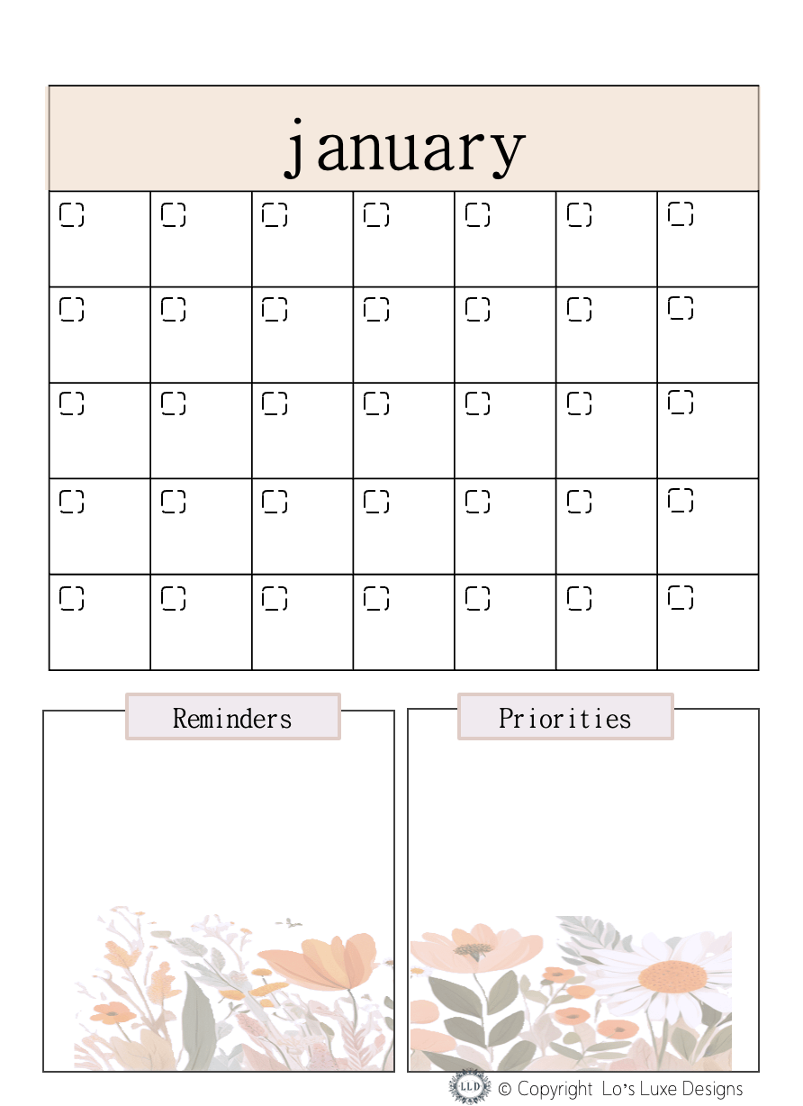 This Wild Life - An Undated Yearly Planner - 8.5x11 - Printable product image (3)
