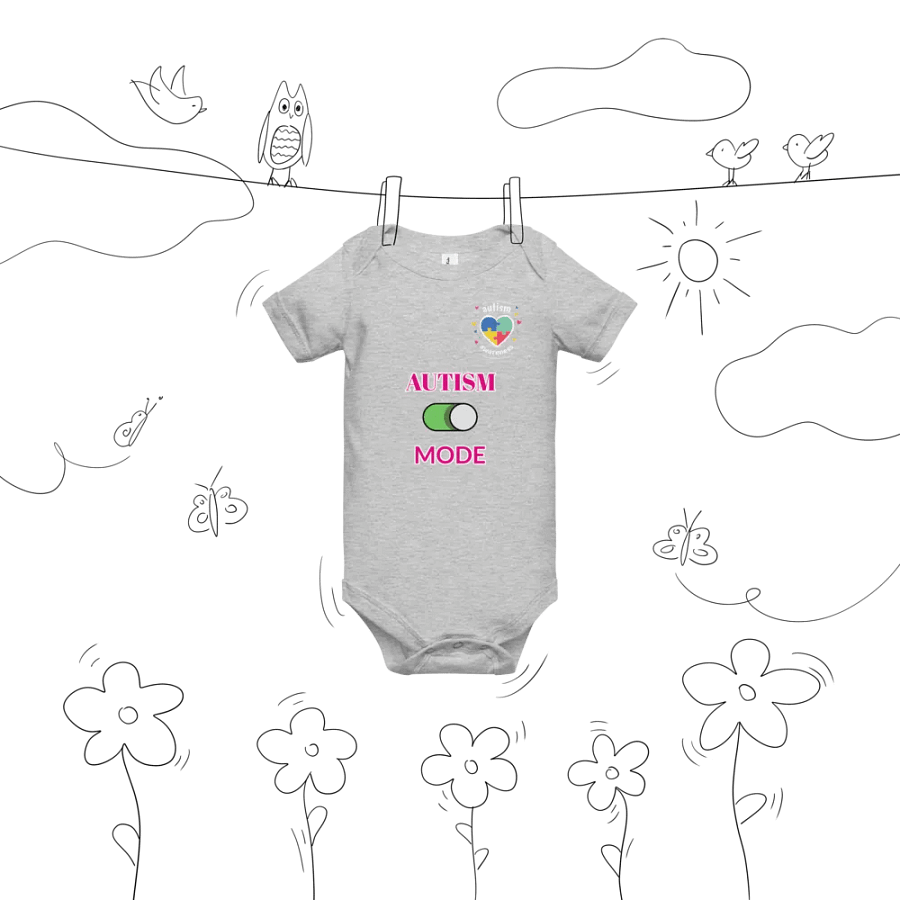Autism Mode Puzzle Heart Baby Onesie product image (9)