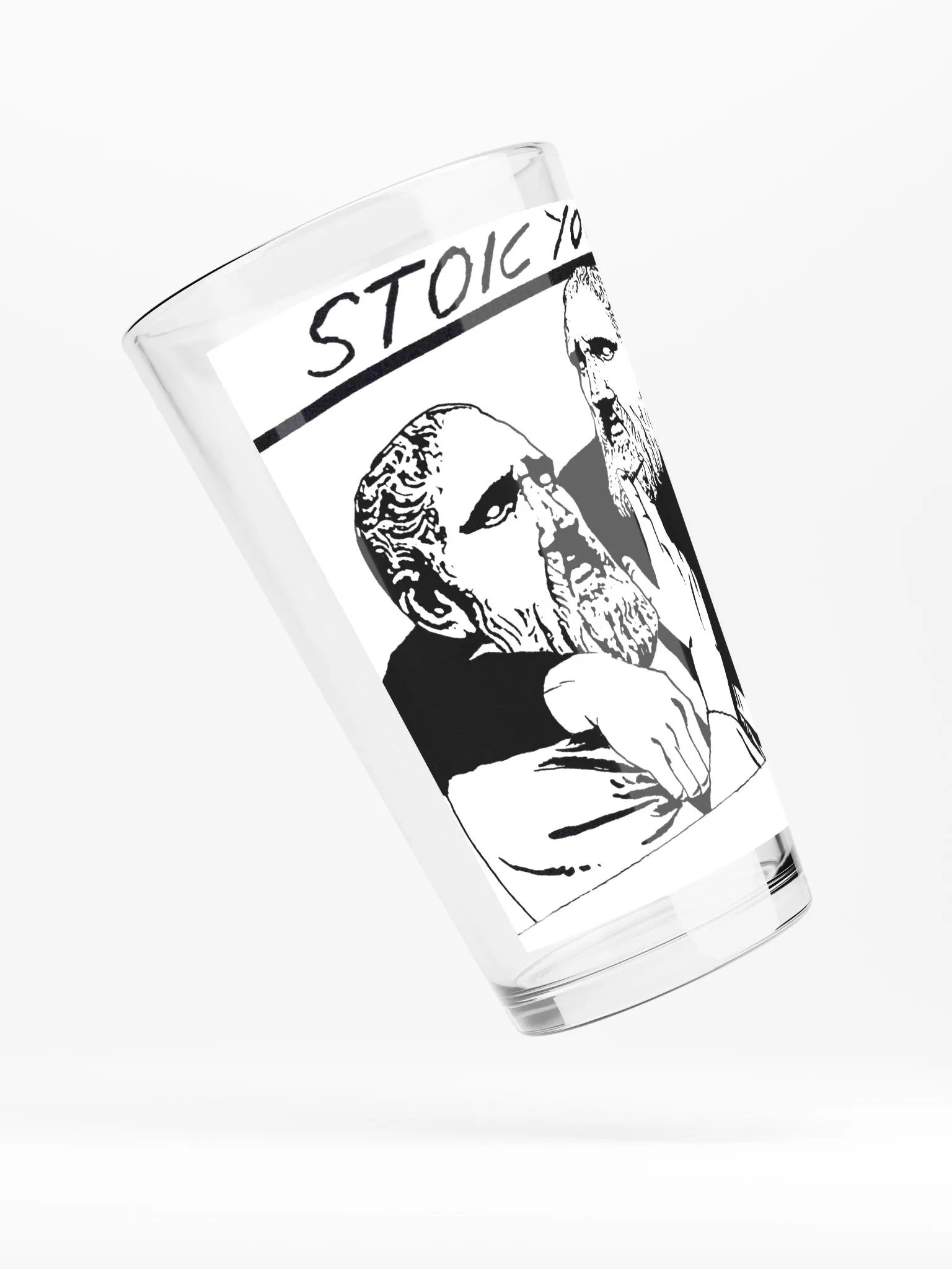 Stoic Youth Zeno of Citium quote Shaker Pint Glass product image (4)