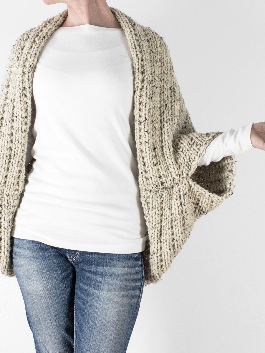 Easy Shrug Knitting Pattern - Wrapped in Warmth product image (2)