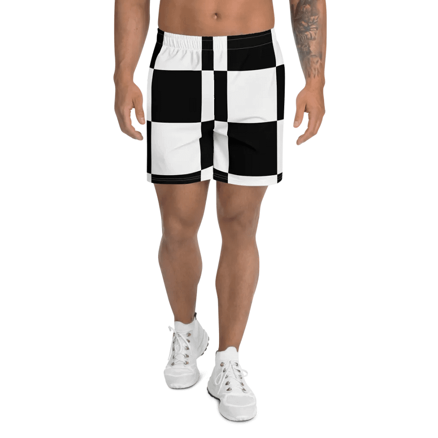 Wide Leg Elastic Checkered XXX Shorts product image (4)