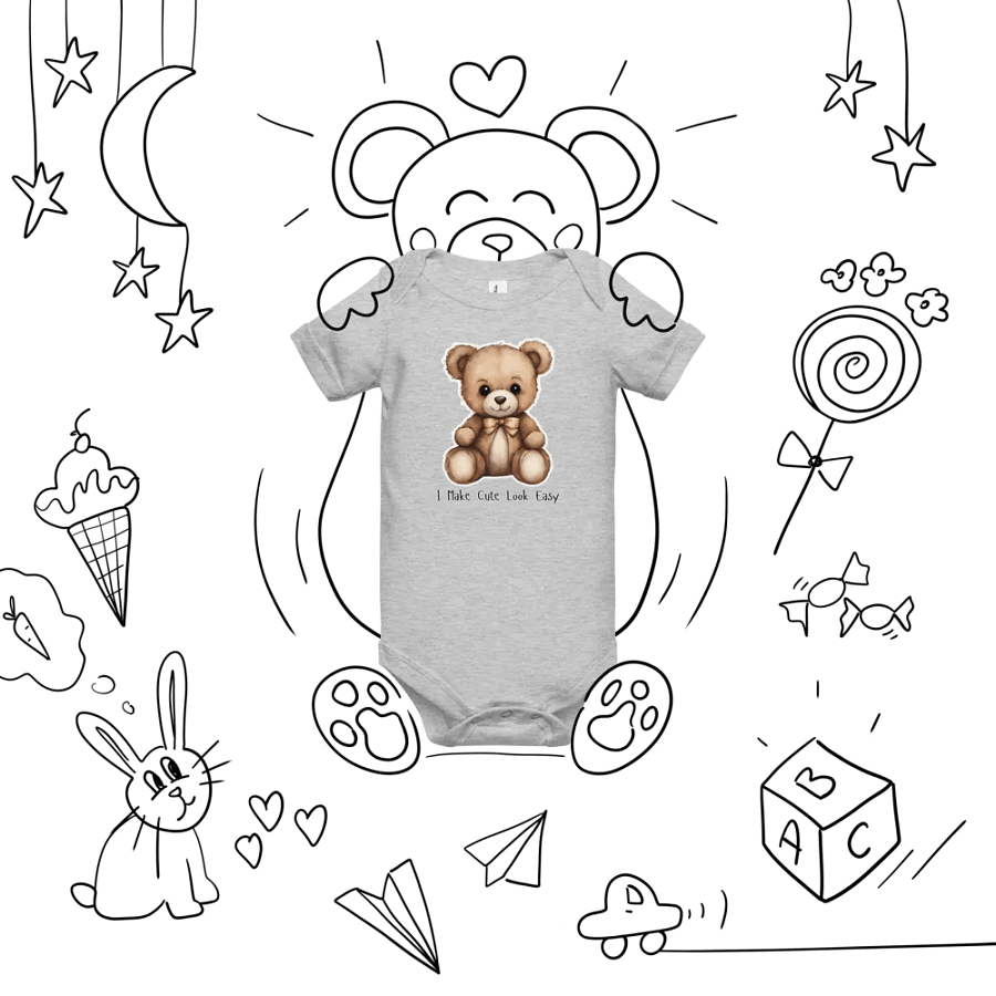 Whimsical Teddy Bear Baby Onesie product image (46)