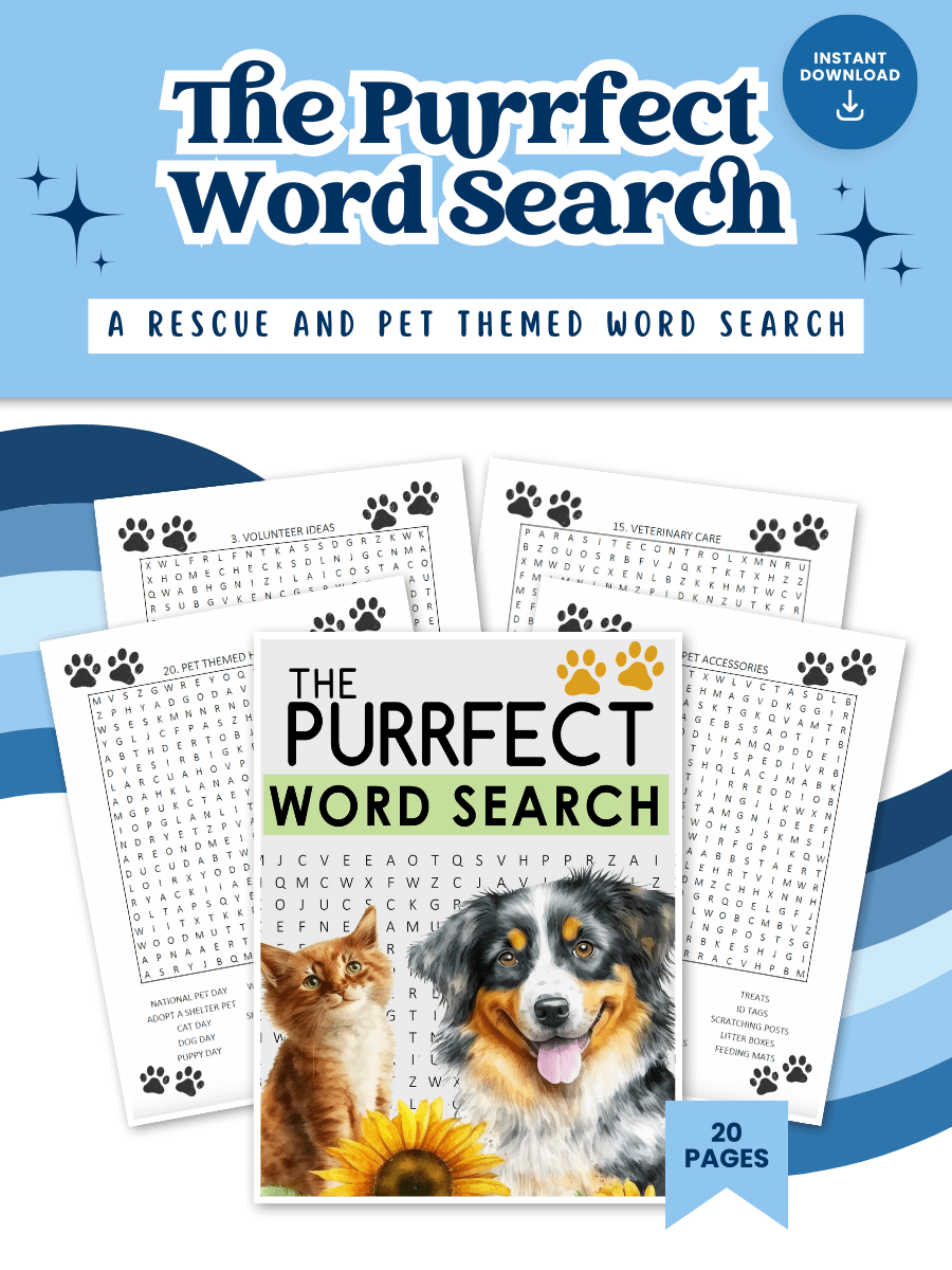 The Purrfect Word Search: Rescue and Pet Themed Word Search product image (1)