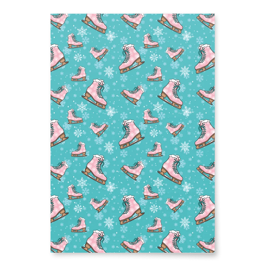 Ice Skating Wrapping Paper Sheet Set product image (5)