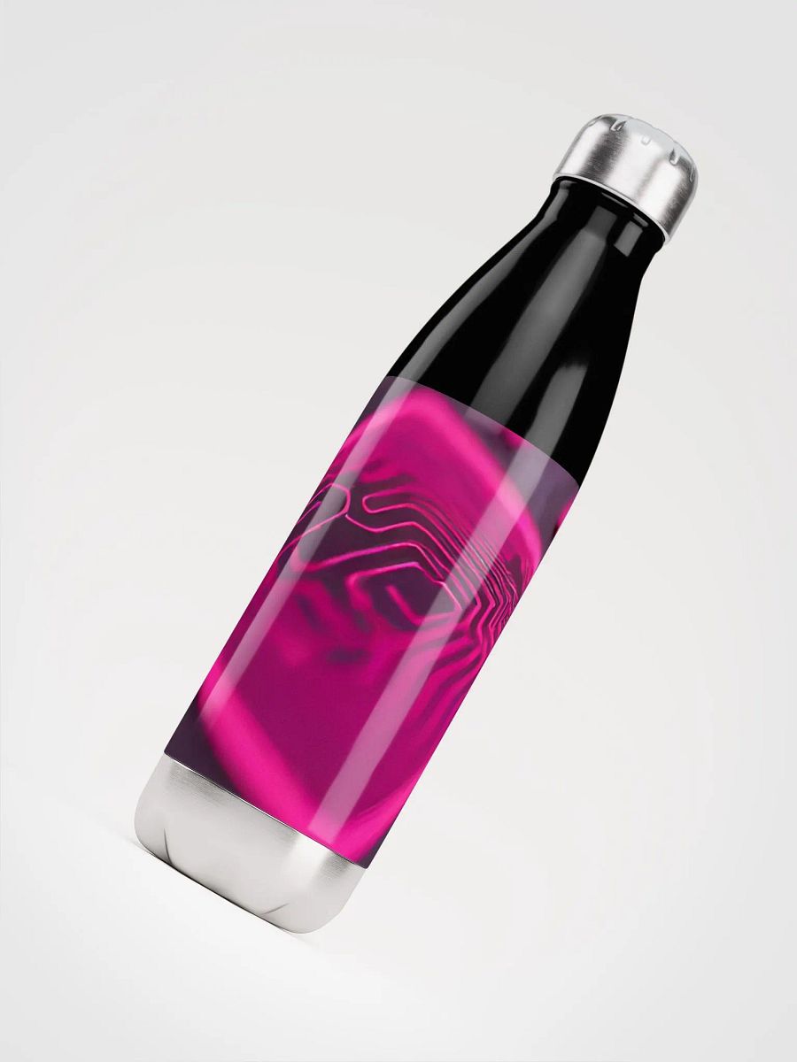 Electric Pink Circuitry Stainless Steel Water Bottle product image (4)