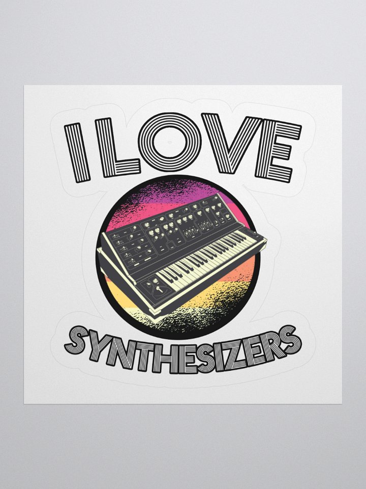 I Love Synthesizers Funny Sticker product image (3)