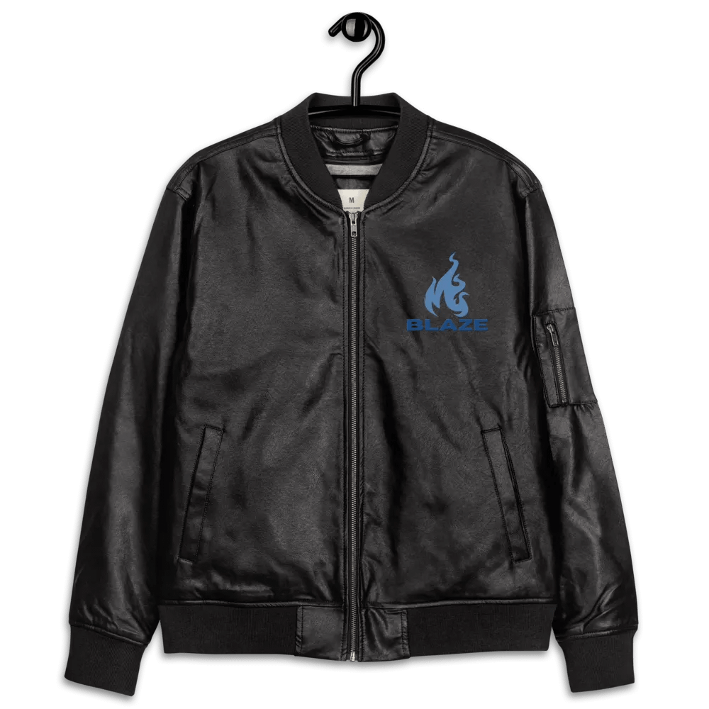 Blaze Faux Leather Bomber Jacket product image (13)