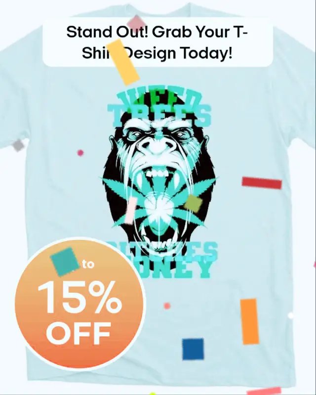 Cannabis gorilla Leaf t-shirt #apparel #damelio #fourthwall #fw #clothes #bonfire #cannibis