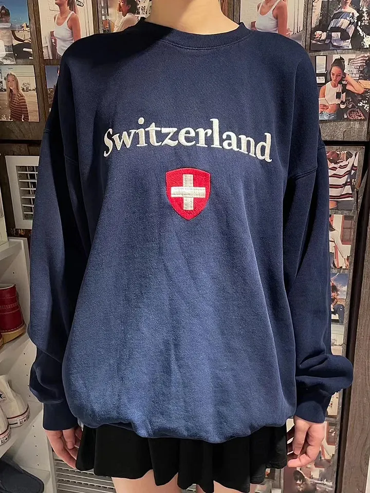 Blue Switzerland crewneck Sweatshirt product image (2)