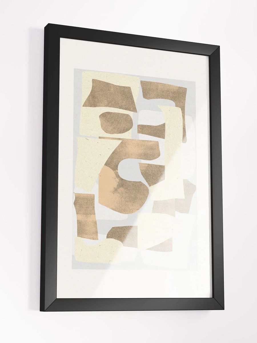 Layered Earth Tones Framed Poster | Natural Abstract Design for Warm, Inviting Spaces product image (4)