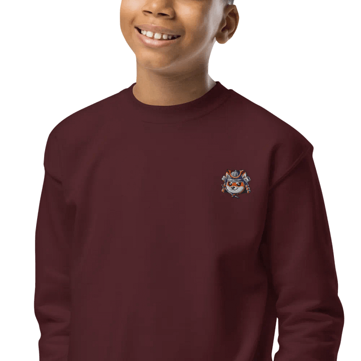 Nova Samurai Inu Embroidered Youth Crew Neck Sweatshirt product image (9)