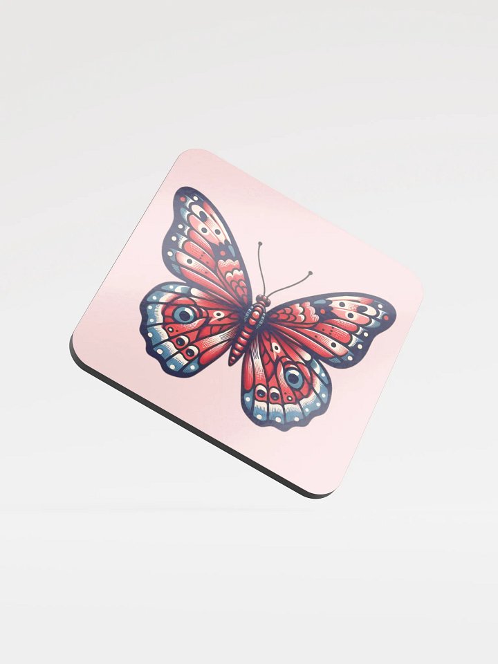 Red Admiral Butterfly Cork Coaster product image (2)