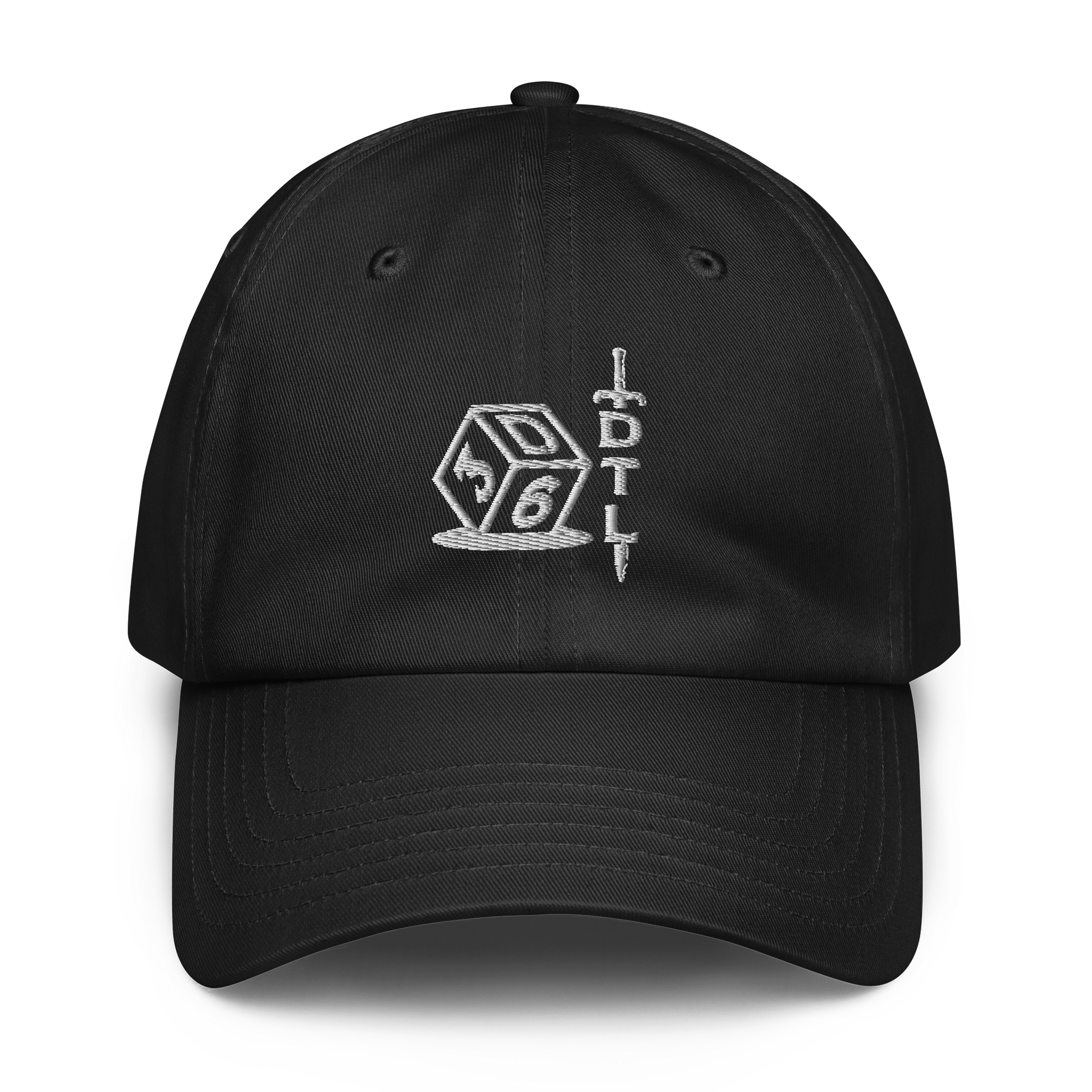 3d6 DTL Vertical Logo on Dark Dad Hat product image (1)