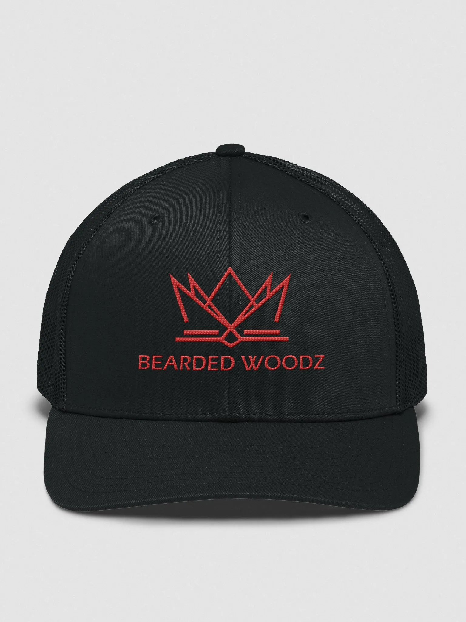 Bearded Woodz Trucker Cap (Red Embroidery) product image (1)