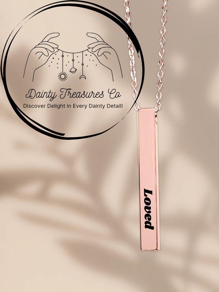 Loved Pendant Necklace - Bar Pendant product image (3)