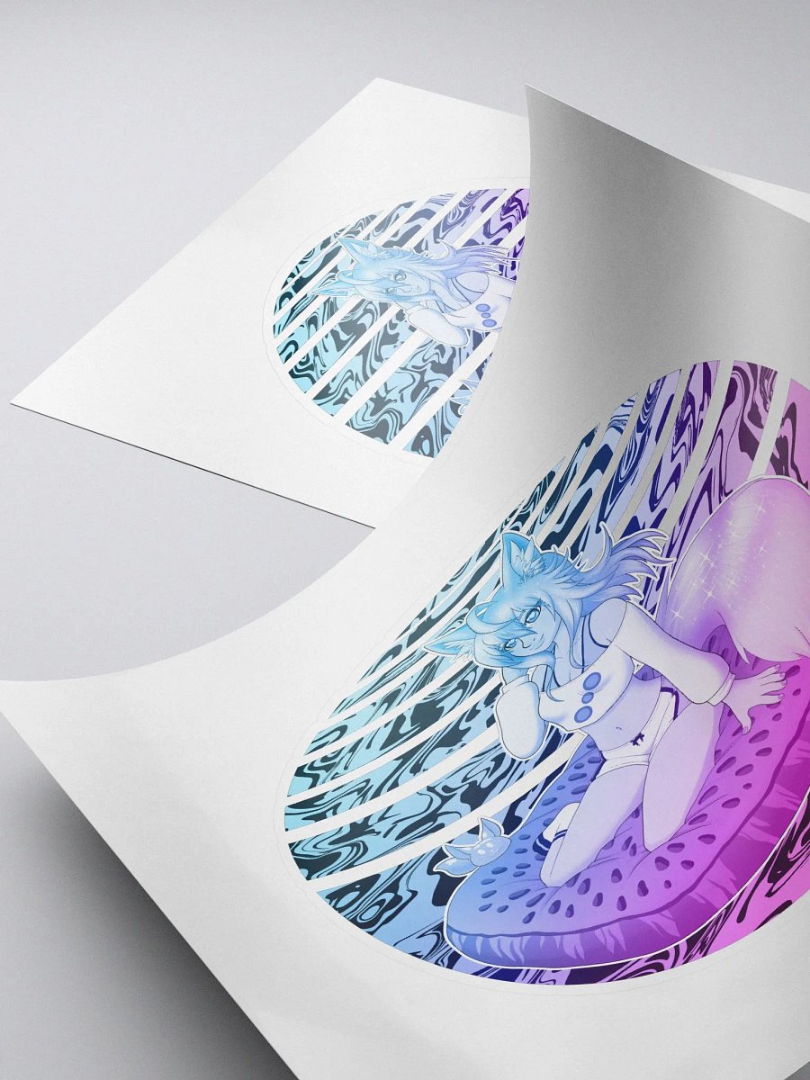 Kokumune Fox Goddess of Water (melon) Gradient Sticker product image (4)
