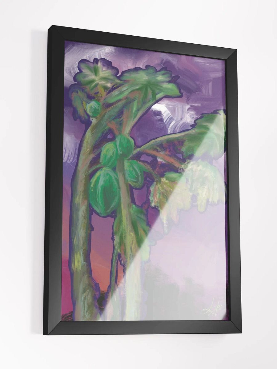 Papaya, Bien Temprano (purple border); framed poster product image (9)