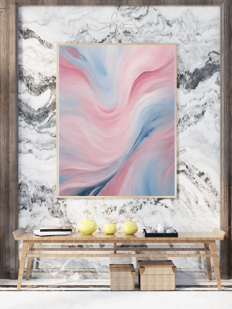PINK BLUE Abstract Painting Printable Wall Art product image (4)
