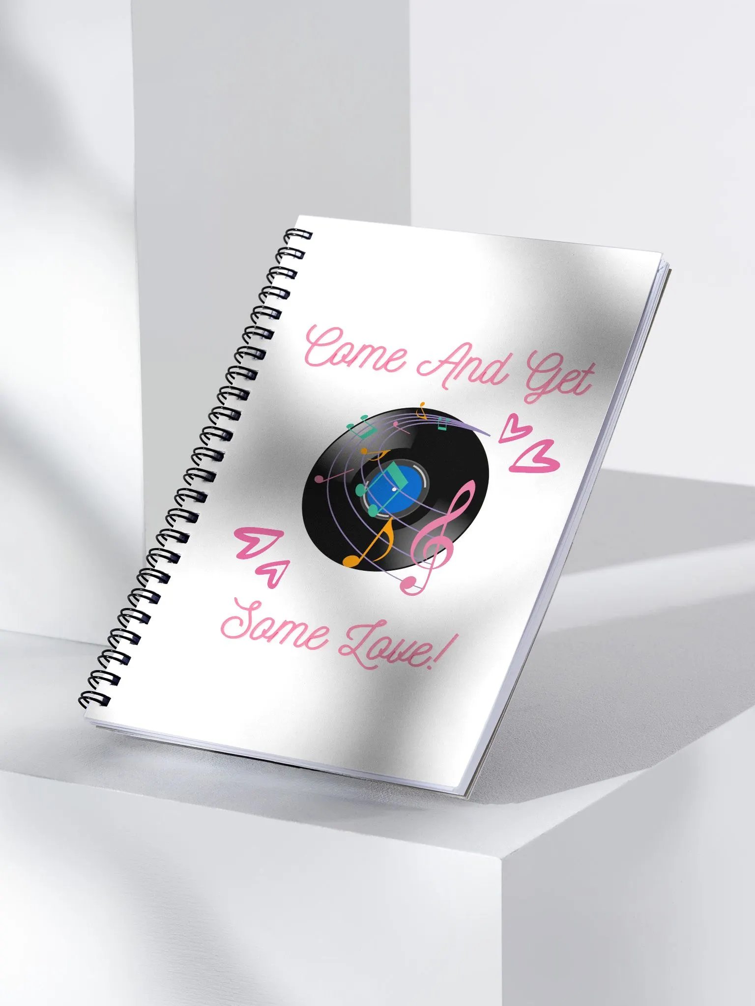 Come And Get Some Love - Funny Musical Valentine's Day Spiral Notebook product image (3)