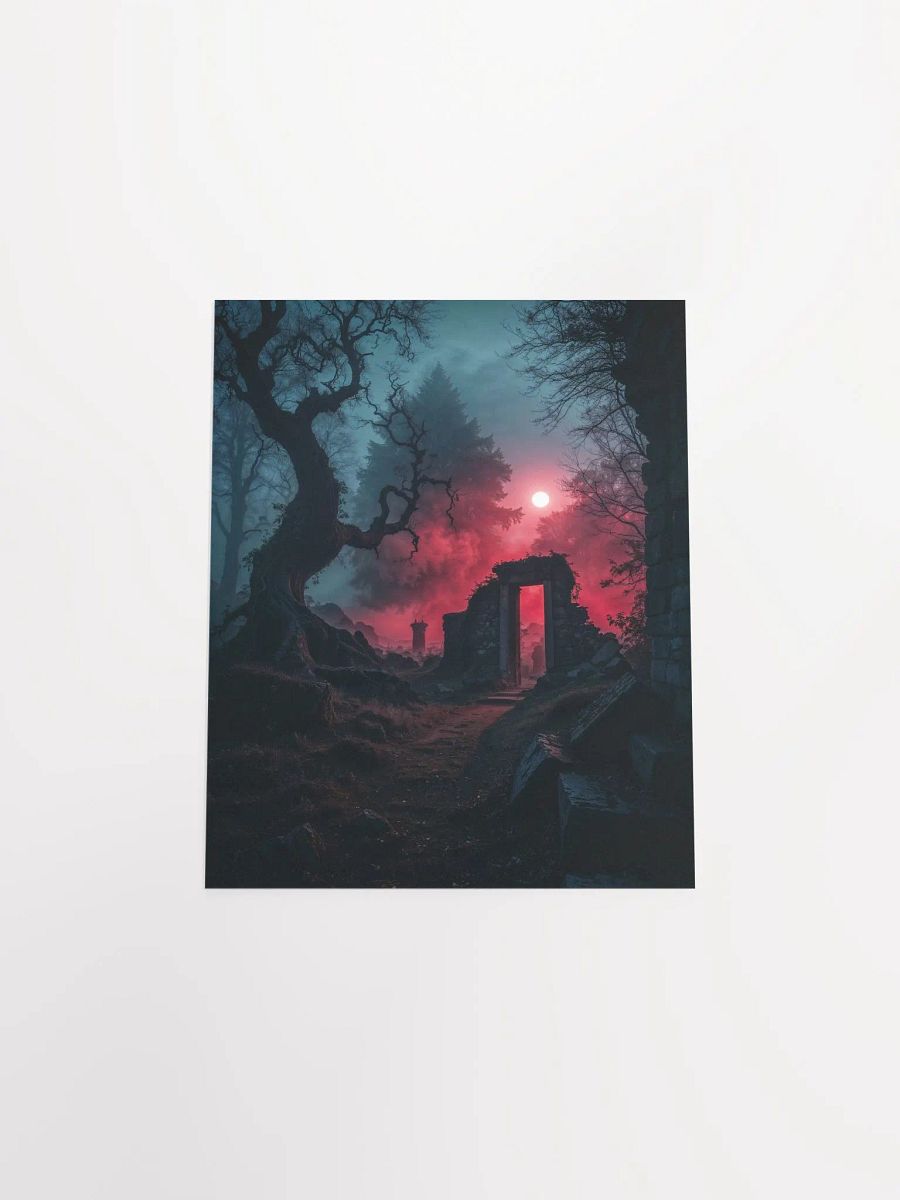 Crimson Moon Ruins Matte Poster product image (47)