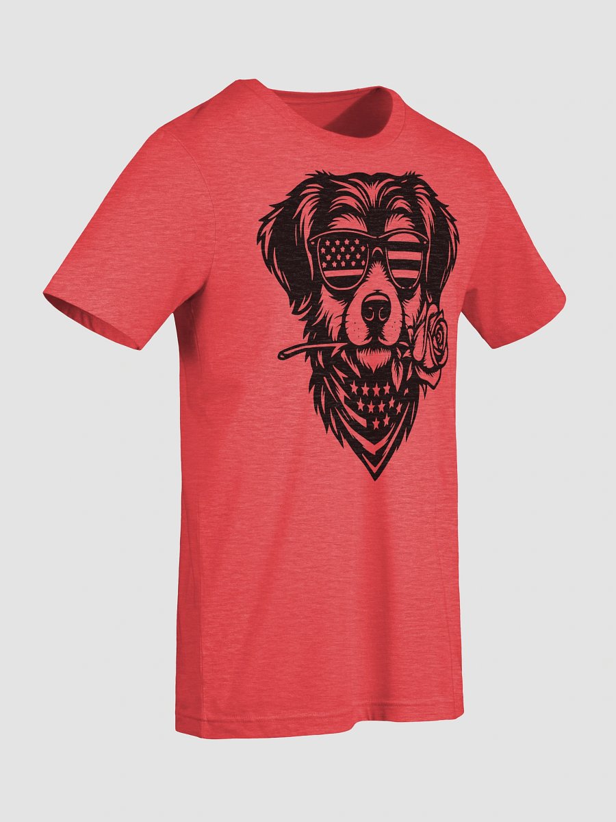 Cool Patriotic Dog Wearing Sunglasses & Rose | Border Collie T-Shirt product image (9)