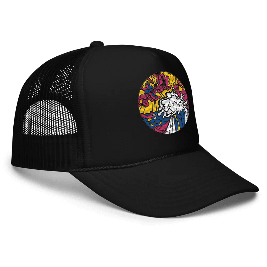 Swirling Dreams Foam Trucker Hat - Wave at Sunset product image (10)