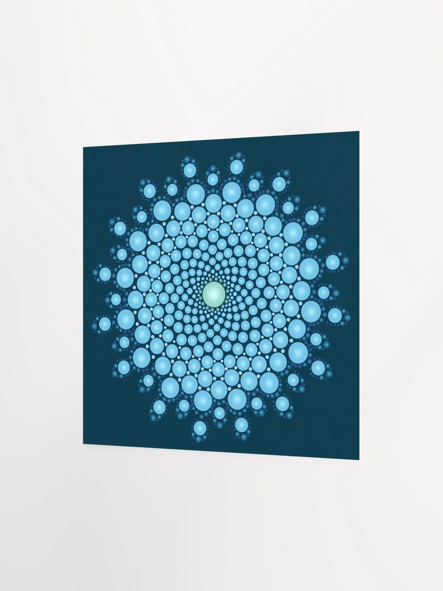Blue Dot Mandala Enhanced Matte Paper Poster product image (6)