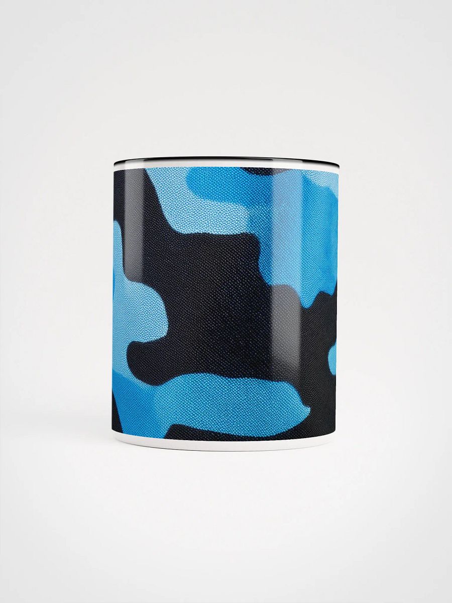 Ceramic Mug with Color inside black and light blue camo product image (25)