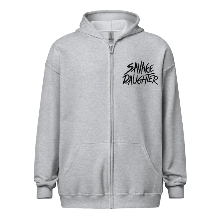Savage Daughter Zip Hoodie (black print) product image (2)