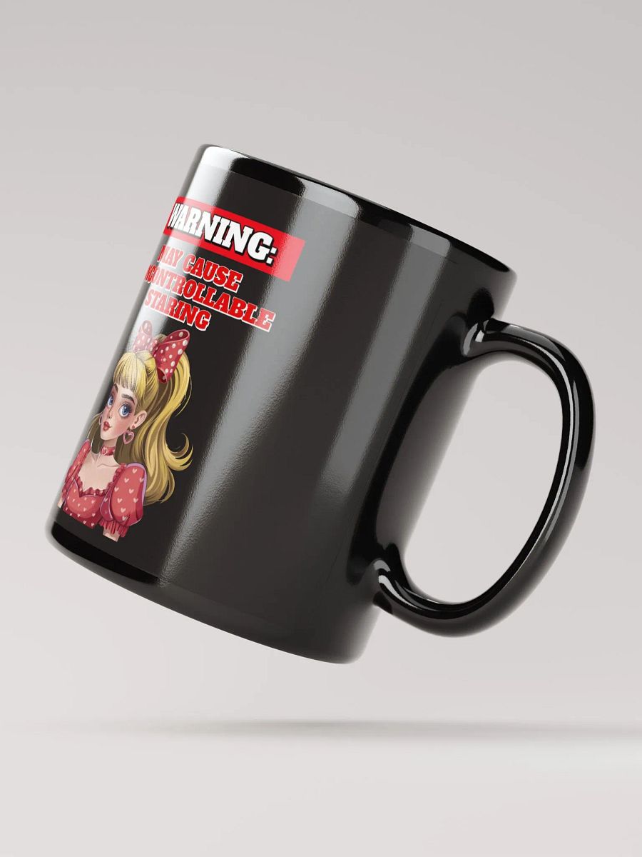 Warning: May Cause Uncontrollable Staring - Funny Black Coffee Mug product image (6)