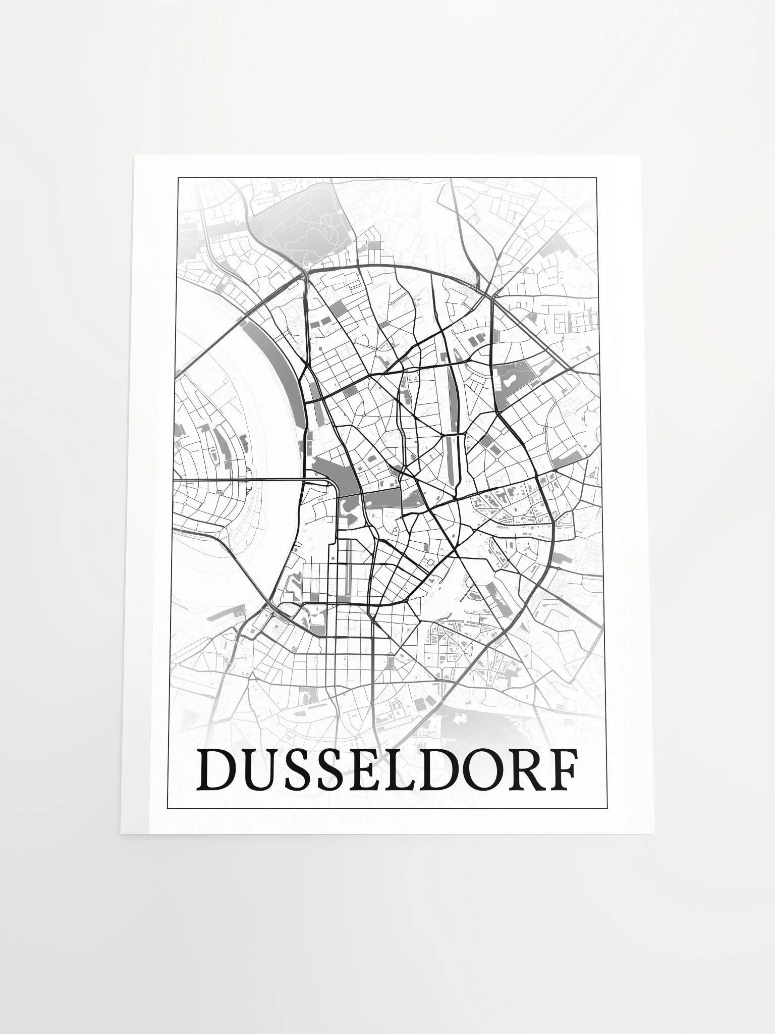 Düsseldorf, Germany, city map print product image (18)