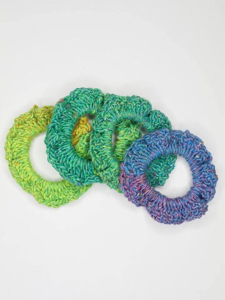 Crochet Hair Tie (Cool Colors) product image (1)