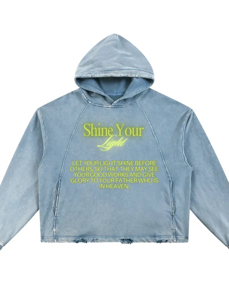 Vintage Washed “Shine Your Light” Hoodie product image (3)