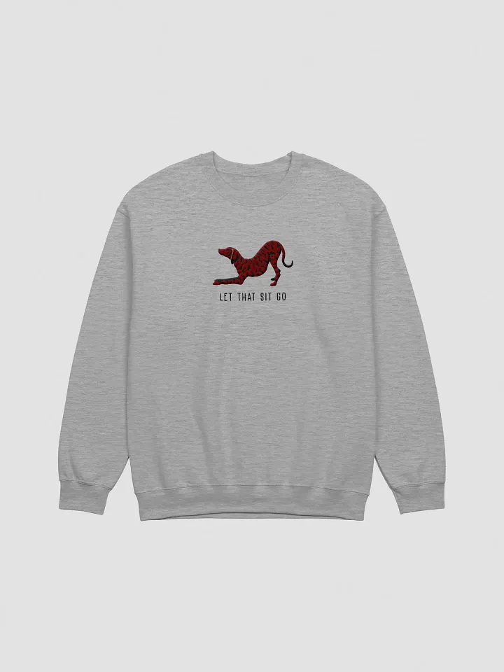 Let That Sit Go Sweatshirt (Embroidered) of a Plott Hound(Red Brindle) product image (10)