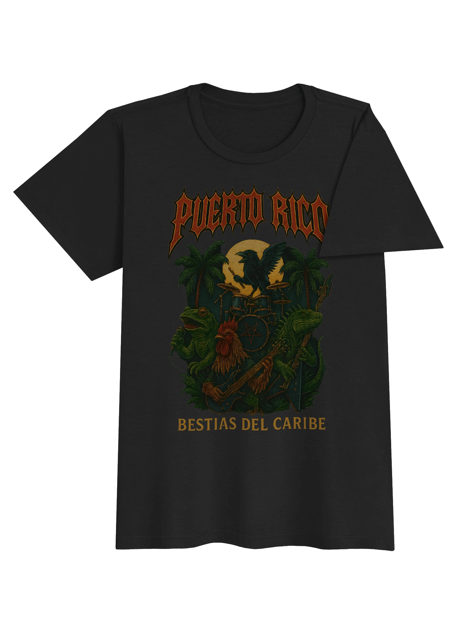 Puerto Rico Bestias del Caribe Band T-Shirt Mujer product image (3)