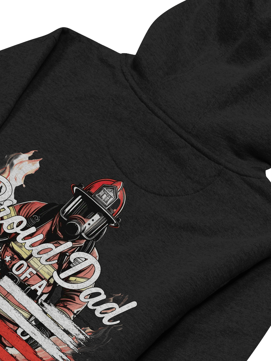 Proud Dad Firefighter Graphic Hoodie product image (2)