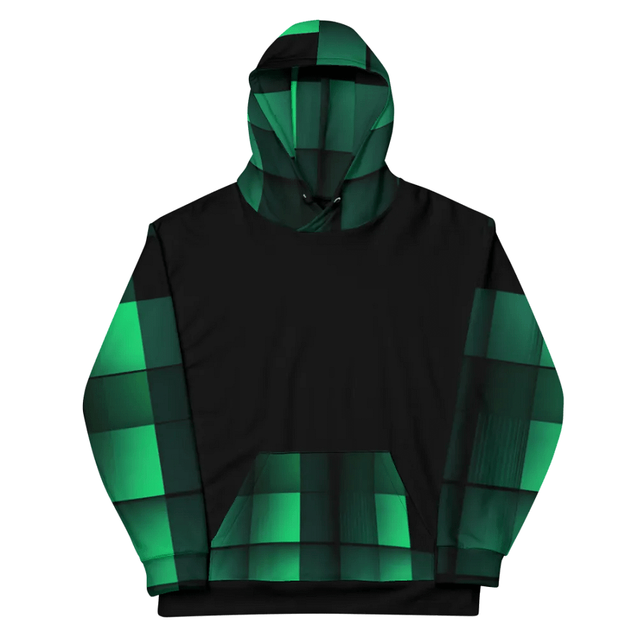 Black And Green Squares Unisex Hoodie product image (11)