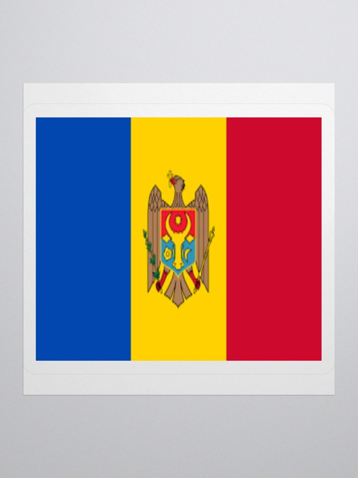 Moldova National Flag Sticker - Exclusive Vinyl Design, Multiple Sizes product image (1)