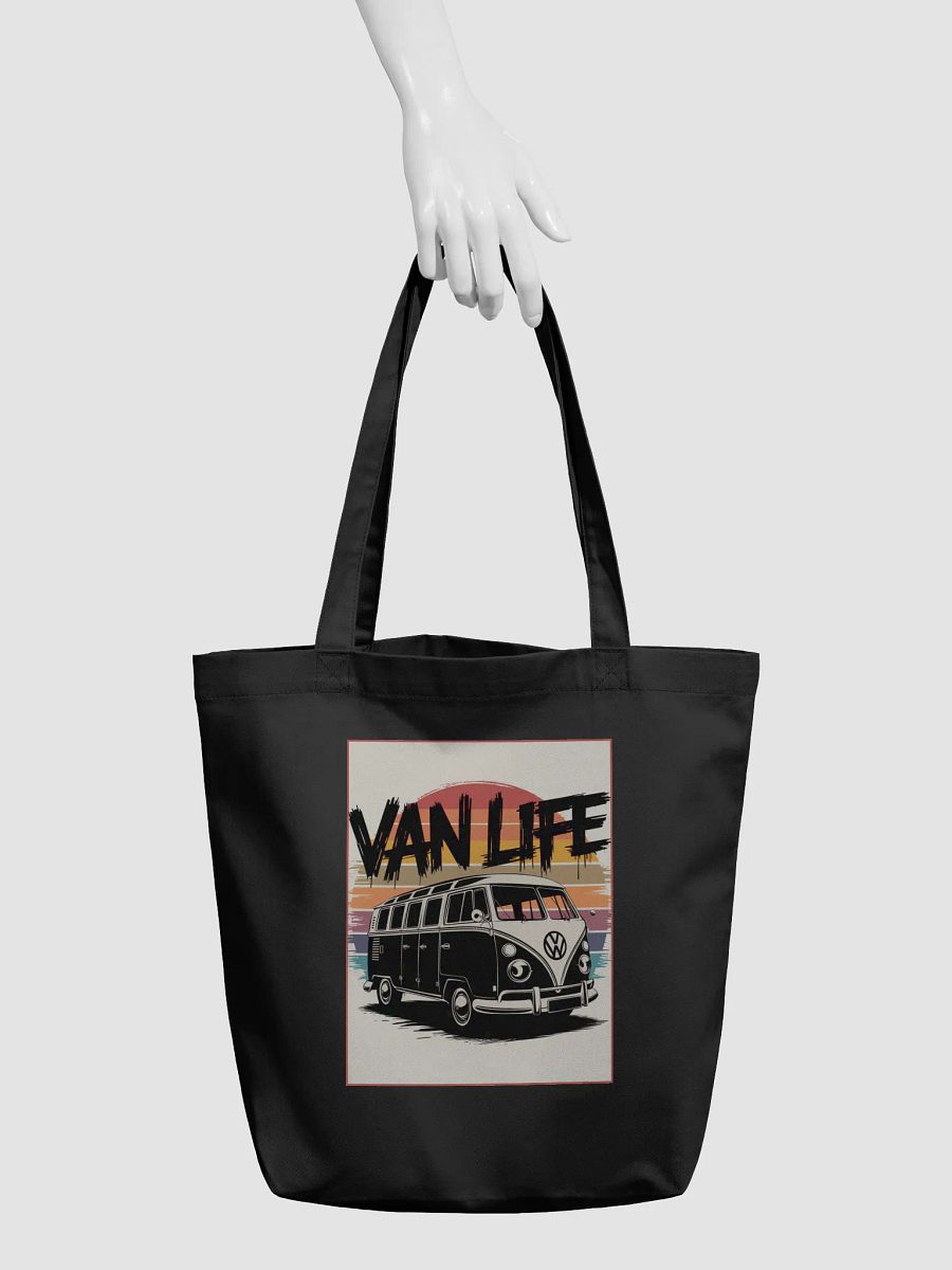 Black "VAN LIFE" Organic Tote Bag product image (3)