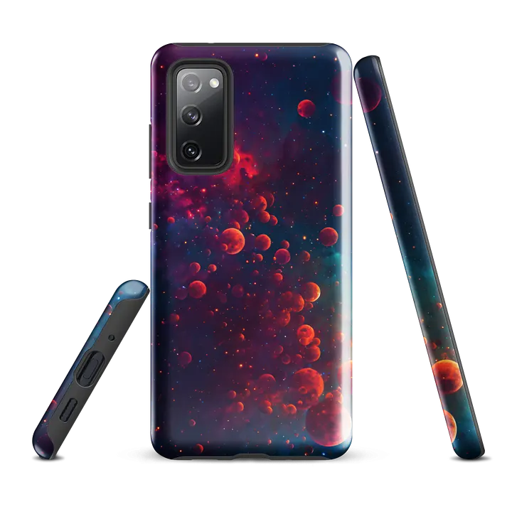 Tough Phone Case for Samsung® - Magenta and Blue Galaxy Sci-Fi Design product image (1)