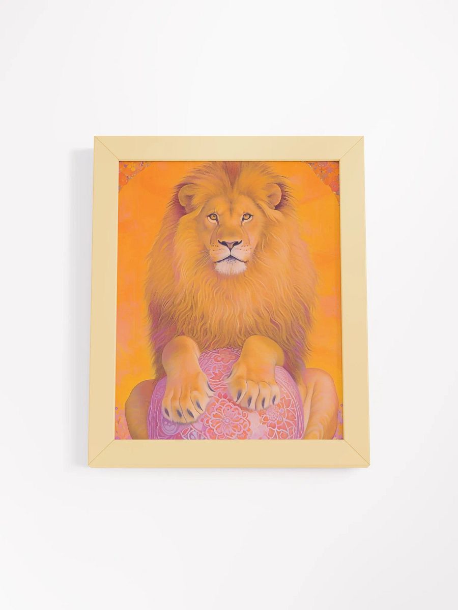 Majestic Lion Globe Framed Poster product image (1)