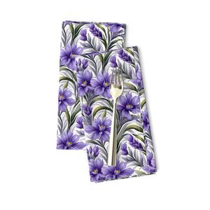 Seamless Pattern - Purple Floral Pattern on White Background product image (10)