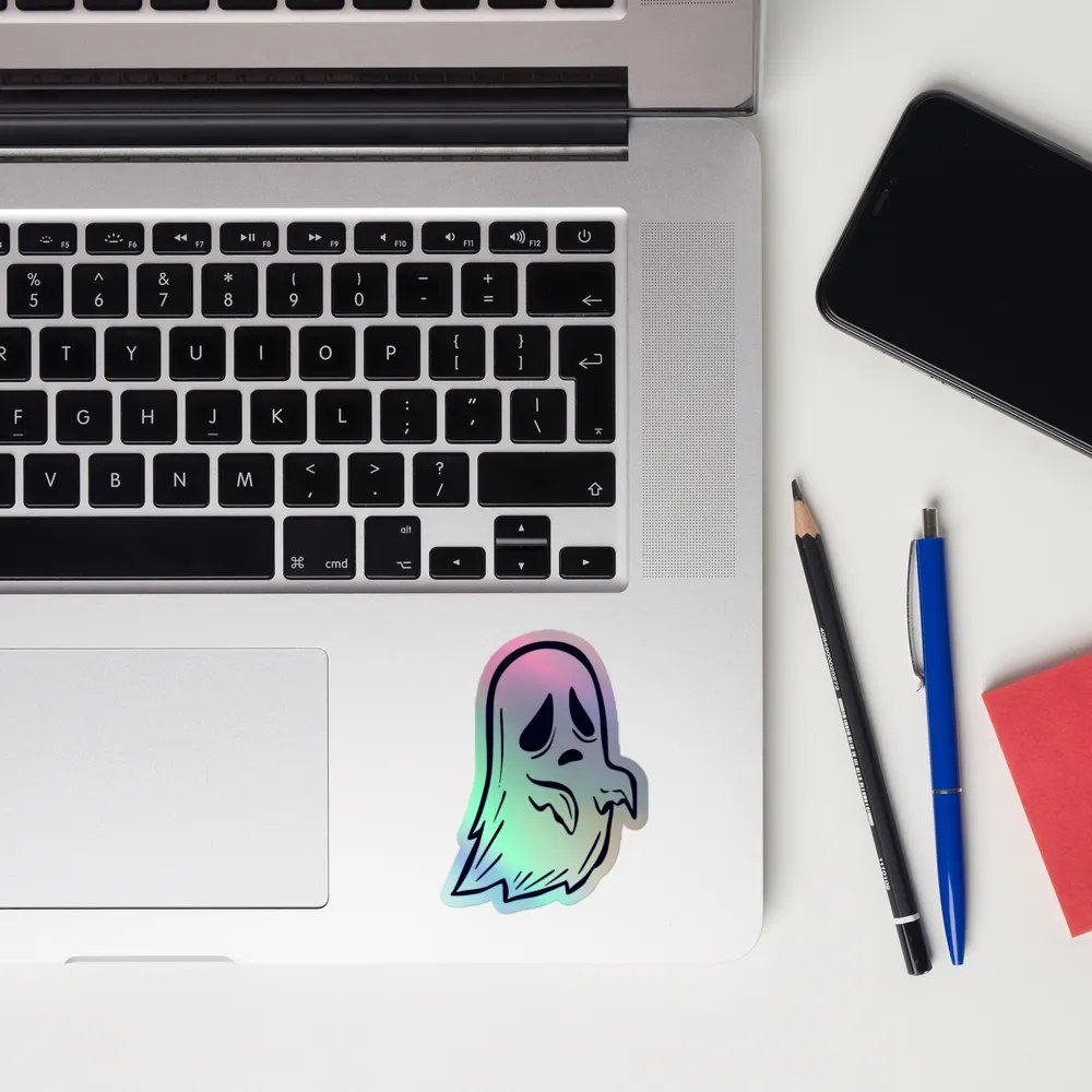 Ghost Holographic Sticker product image (3)
