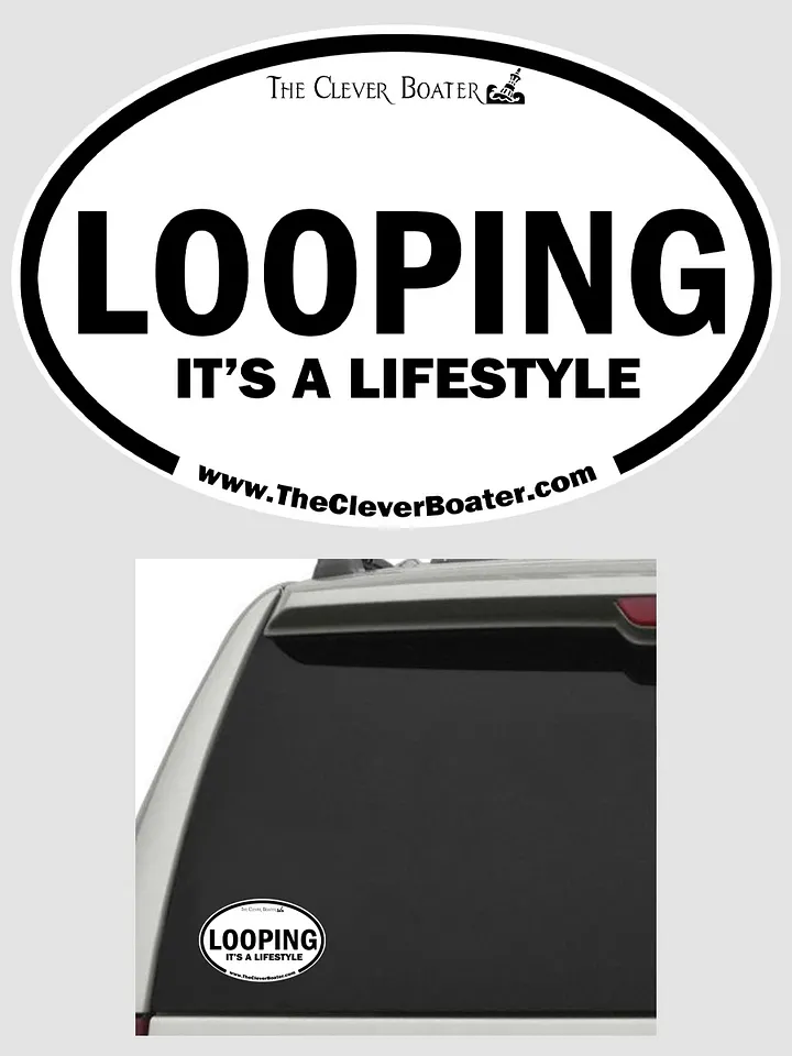 LOOPING - IT'S A LIFESTYLE - Euro style bumper sticker 4.5x3 inches product image (1)