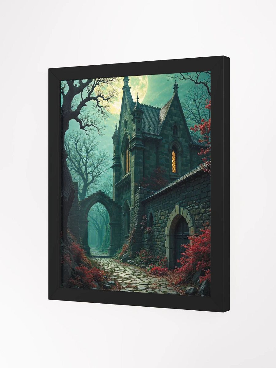 Moonlit Gothic Manor Framed Print product image (10)