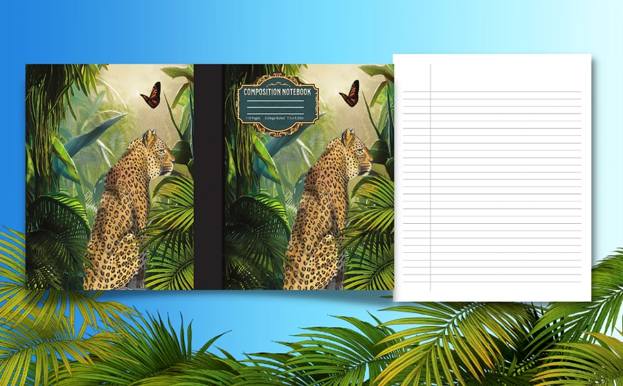 Vintage Composition Books with Exotic Wildlife and Botanical Covers product image (2)