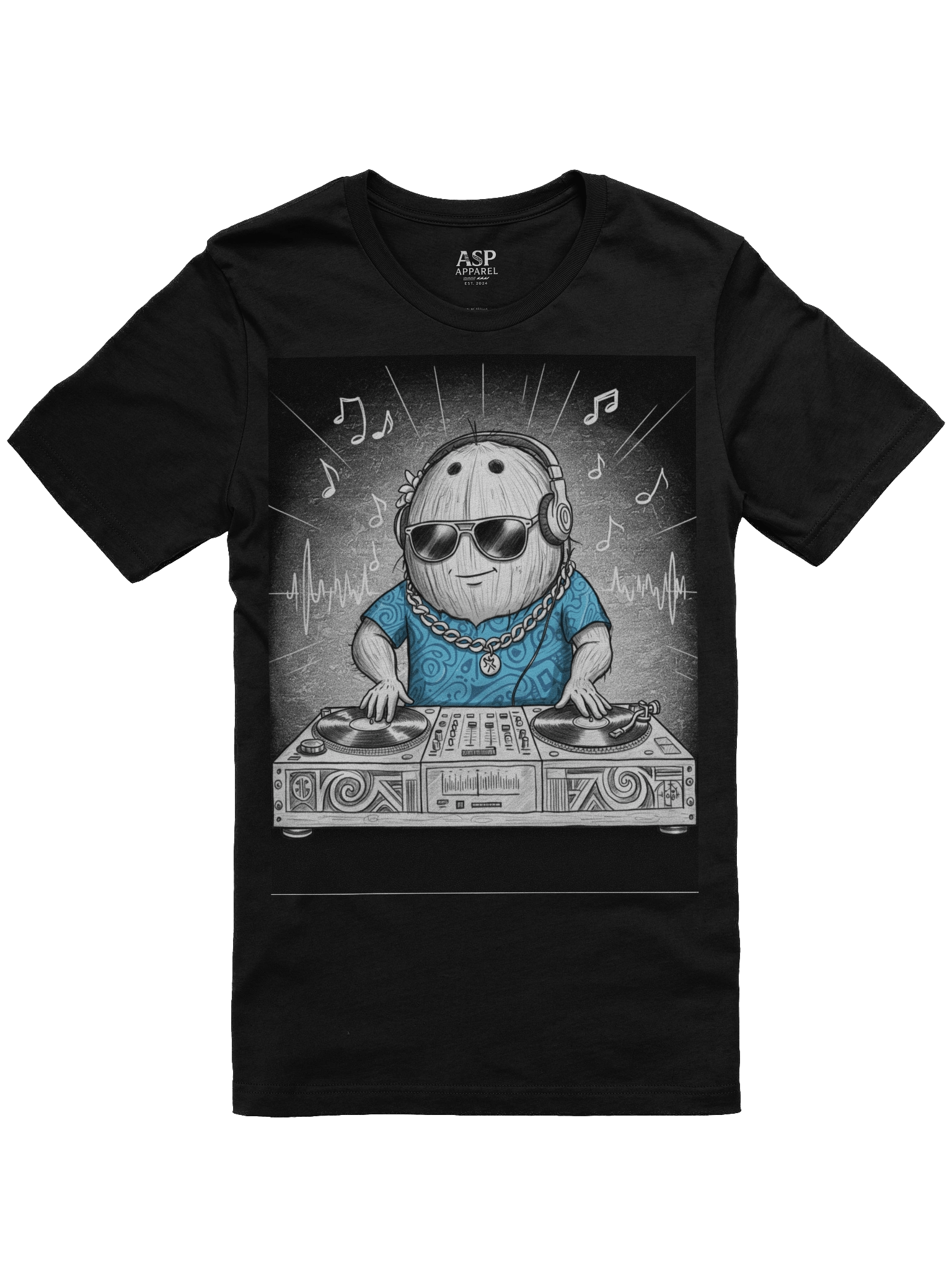 Urban Polynesian Dj Coconut T-shirt Design product image (1)