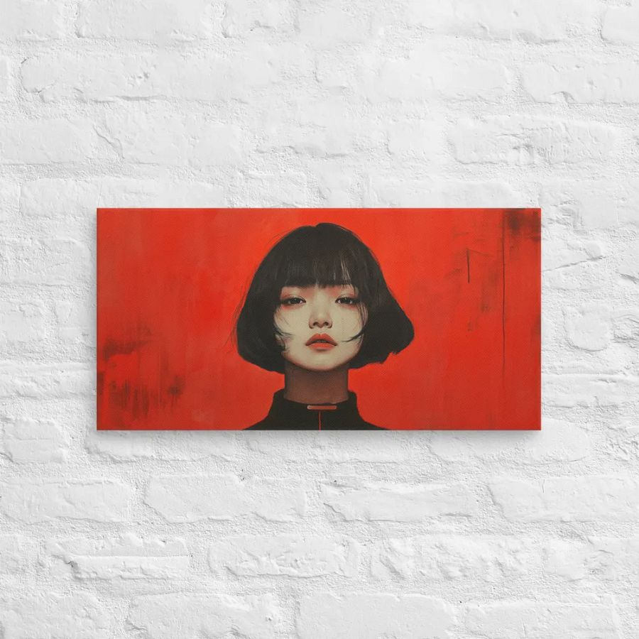 Crimson Contemplation - Wrapped Canvas Landscape Print product image (2)